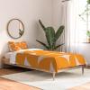 Society6 2021 Cotton Comforter, King, Anita’s & Bella’s Artwork Gold Palm Leaves Dream 1(June Journal Mid Century Mod Geometrics)