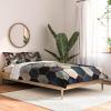 Society6 2021 Cotton Comforter, King, Anita’s & Bella’s Artwork Gold Palm Leaves Dream 1(Monika Strigel 1p Rugged Marble Hexagon)