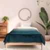 Society6 2021 Cotton Comforter, King, Anita’s & Bella’s Artwork Gold Palm Leaves Dream 1(Monika Strigel Within the Tides Crashing Waves Teal)