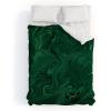 Society6 2021 Cotton Comforter, King, Anita’s & Bella’s Artwork Gold Palm Leaves Dream 1(Sheila Wenzel-ganny Emerald Green Abstract)