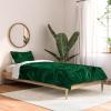 Society6 2021 Cotton Comforter, King, Anita’s & Bella’s Artwork Gold Palm Leaves Dream 1(Sheila Wenzel-ganny Emerald Green Abstract)