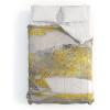 Society6 2021 Cotton Comforter, King, Anita’s & Bella’s Artwork Gold Palm Leaves Dream 1(Sheila Wenzel-ganny Silver and Gold Marble Design)