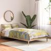 Society6 2021 Cotton Comforter, King, Anita’s & Bella’s Artwork Gold Palm Leaves Dream 1(Sheila Wenzel-ganny Silver and Gold Marble Design)