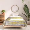 Society6 2021 Cotton Comforter, King, Anita’s & Bella’s Artwork Gold Palm Leaves Dream 1(Sheila Wenzel-ganny Silver and Gold Marble Design)