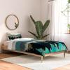 Society6 2021 Cotton Comforter, King, Anita’s & Bella’s Artwork Gold Palm Leaves Dream 1(Spacefrogdesigns Forest Mist)