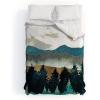 Society6 2021 Cotton Comforter, King, Anita’s & Bella’s Artwork Gold Palm Leaves Dream 1(Spacefrogdesigns Forest Mist)