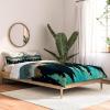 Society6 2021 Cotton Comforter, King, Anita’s & Bella’s Artwork Gold Palm Leaves Dream 1(Spacefrogdesigns Forest Mist)