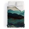 Society6 2021 Cotton Comforter, King, Anita’s & Bella’s Artwork Gold Palm Leaves Dream 1(Spacefrogdesigns Indigo Mountains)
