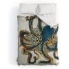 Society6 2021 Cotton Comforter, King, Anita’s & Bella’s Artwork Gold Palm Leaves Dream 1(Spacefrogdesigns Underwater Dream Vi)