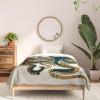 Society6 2021 Cotton Comforter, King, Anita’s & Bella’s Artwork Gold Palm Leaves Dream 1(Spacefrogdesigns Underwater Dream Vi)