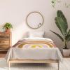 Society6 2021 Cotton Comforter, King, Anita’s & Bella’s Artwork Gold Palm Leaves Dream 1(Urban Wild Studio Paint Rainbow)