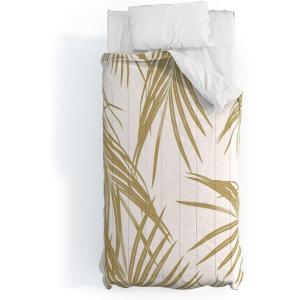 Society6 2021 Cotton Comforter, King, Anita’s & Bella’s Artwork Gold Palm Leaves Dream 1(Anita’s & Bella’s Artwork Gold Palm Leaves Dream 1)