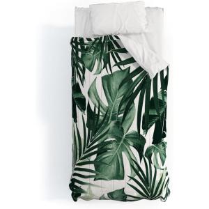 Society6 2021 Cotton Comforter, King, Anita’s & Bella’s Artwork Gold Palm Leaves Dream 1(Anita’s & Bella’s Artwork Tropical Jungle Leaves 4)