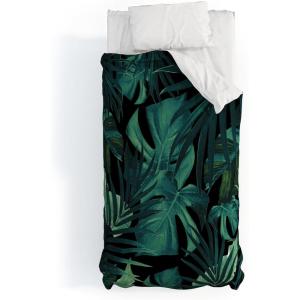 Society6 2021 Cotton Comforter, King, Anita’s & Bella’s Artwork Gold Palm Leaves Dream 1(Anita’s & Bella’s Artwork Tropical Jungle Night 1)