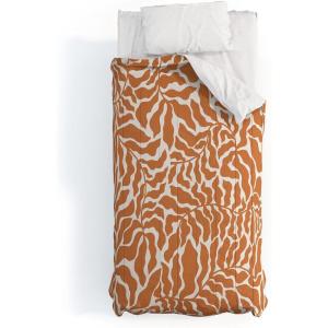 Society6 2021 Cotton Comforter, King, Anita’s & Bella’s Artwork Gold Palm Leaves Dream 1(Beshka Kueser Abundance Rust Oatmeal)