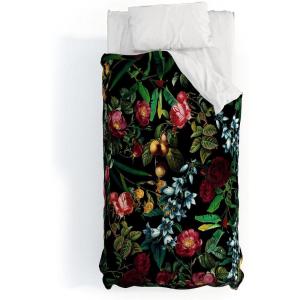 Society6 2021 Cotton Comforter, King, Anita’s & Bella’s Artwork Gold Palm Leaves Dream 1(Burcu Korkmazyurek Floral Jungle)