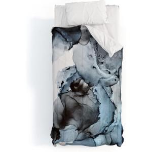 Society6 2021 Cotton Comforter, King, Anita’s & Bella’s Artwork Gold Palm Leaves Dream 1(Elizabeth Karlson Smoke Show Abstract)