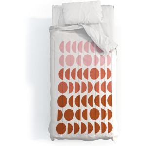 Society6 2021 Cotton Comforter, King, Anita’s & Bella’s Artwork Gold Palm Leaves Dream 1(June Journal Blush and Terracotta Circles)