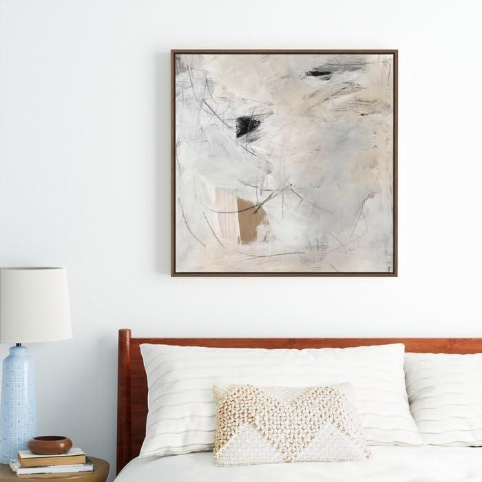 imageSociety6 Feels Like Calm Canvas Print Modern Wall Art by Dan Hobday Art Framed Canvas GalleryQuality Canvas with FadeResistant Ink 30 X 30 MapleWalnut