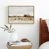 Society6 Cows Canvas Print – Modern Wall Art by The Sea by Dan Hobday Art – Framed Canvas, Gallery-Quality Canvas with Fade-Resistant Ink, 12 X 8, Walnut(Maple)