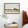 Society6 Cows Canvas Print – Modern Wall Art by The Sea by Dan Hobday Art – Framed Canvas, Gallery-Quality Canvas with Fade-Resistant Ink, 12 X 8, Walnut(Walnut)