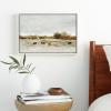 Society6 Cows Canvas Print – Modern Wall Art by The Sea by Dan Hobday Art – Framed Canvas, Gallery-Quality Canvas with Fade-Resistant Ink, 12 X 8, Walnut(White)