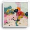 Society6 Paysage Abstract Canvas Print – Modern Wall Art by Lalunetricotee Art Paintings – Framed Canvas, Gallery-Quality Canvas with Fade-Resistant Ink, 20 X 20, Maple(White)
