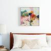 Society6 Paysage Abstract Canvas Print – Modern Wall Art by Lalunetricotee Art Paintings – Framed Canvas, Gallery-Quality Canvas with Fade-Resistant Ink, 20 X 20, Maple(White)