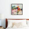 Society6 Paysage Abstract Canvas Print – Modern Wall Art by Lalunetricotee Art Paintings – Framed Canvas, Gallery-Quality Canvas with Fade-Resistant Ink, 20 X 20, Maple(Black)