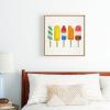 Society6 Popsicle Collection Canvas Print – Modern Wall Art by Cat Coquillette – Framed Canvas, Gallery-Quality Canvas with Fade-Resistant Ink, 10 X 10, White(Maple)