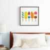 Society6 Popsicle Collection Canvas Print – Modern Wall Art by Cat Coquillette – Framed Canvas, Gallery-Quality Canvas with Fade-Resistant Ink, 10 X 10, White(Walnut)