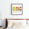 Society6 Popsicle Collection Canvas Print – Modern Wall Art by Cat Coquillette – Framed Canvas, Gallery-Quality Canvas with Fade-Resistant Ink, 10 X 10, White(Black)