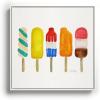 Society6 Popsicle Collection Canvas Print – Modern Wall Art by Cat Coquillette – Framed Canvas, Gallery-Quality Canvas with Fade-Resistant Ink, 10 X 10, White(White)