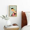 Society6 Smiling Woman And Sunshine Canvas Print – Modern Wall Art by Sandra Poliakov – Framed Canvas, Gallery-Quality Canvas with Fade-Resistant Ink, 8 x 10, Black(Maple)