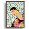 Society6 Smiling Woman And Sunshine Canvas Print – Modern Wall Art by Sandra Poliakov – Framed Canvas, Gallery-Quality Canvas with Fade-Resistant Ink, 8 x 10, Black(Walnut)