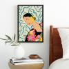 Society6 Smiling Woman And Sunshine Canvas Print – Modern Wall Art by Sandra Poliakov – Framed Canvas, Gallery-Quality Canvas with Fade-Resistant Ink, 8 x 10, Black(Black)