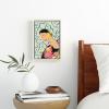Society6 Smiling Woman And Sunshine Canvas Print – Modern Wall Art by Sandra Poliakov – Framed Canvas, Gallery-Quality Canvas with Fade-Resistant Ink, 8 x 10, Black(White)