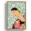 Society6 Smiling Woman And Sunshine Canvas Print – Modern Wall Art by Sandra Poliakov – Framed Canvas, Gallery-Quality Canvas with Fade-Resistant Ink, 8 x 10, Black(Maple)