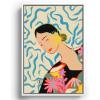 Society6 Smiling Woman And Sunshine Canvas Print – Modern Wall Art by Sandra Poliakov – Framed Canvas, Gallery-Quality Canvas with Fade-Resistant Ink, 8 x 10, Black(White)