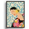 Society6 Smiling Woman And Sunshine Canvas Print – Modern Wall Art by Sandra Poliakov – Framed Canvas, Gallery-Quality Canvas with Fade-Resistant Ink, 8 x 10, Black(Black)