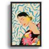 Society6 Smiling Woman And Sunshine Canvas Print – Modern Wall Art by Sandra Poliakov – Framed Canvas, Gallery-Quality Canvas with Fade-Resistant Ink, 8 x 10, Black(Black)
