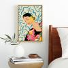 Society6 Smiling Woman And Sunshine Canvas Print – Modern Wall Art by Sandra Poliakov – Framed Canvas, Gallery-Quality Canvas with Fade-Resistant Ink, 8 x 10, Black(Maple)