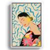 Society6 Smiling Woman And Sunshine Canvas Print – Modern Wall Art by Sandra Poliakov – Framed Canvas, Gallery-Quality Canvas with Fade-Resistant Ink, 8 x 10, Black(White)