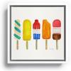 Society6 Popsicle Collection Canvas Print – Modern Wall Art by Cat Coquillette – Framed Canvas, Gallery-Quality Canvas with Fade-Resistant Ink, 10 X 10, White(White)