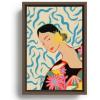 Society6 Smiling Woman And Sunshine Canvas Print – Modern Wall Art by Sandra Poliakov – Framed Canvas, Gallery-Quality Canvas with Fade-Resistant Ink, 8 x 10, Black(Walnut)