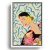 Society6 Smiling Woman And Sunshine Canvas Print – Modern Wall Art by Sandra Poliakov – Framed Canvas, Gallery-Quality Canvas with Fade-Resistant Ink, 8 x 10, Black(White)