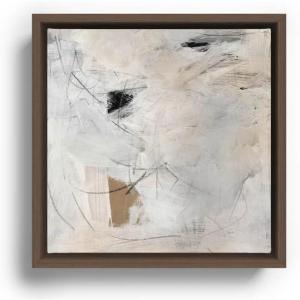 Society6 Feels Like Calm Canvas Print – Modern Wall Art by Dan Hobday Art – Framed Canvas, Gallery-Quality Canvas with Fade-Resistant Ink, 30 X 30, Maple(Walnut)