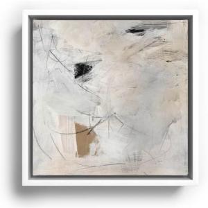 Society6 Feels Like Calm Canvas Print – Modern Wall Art by Dan Hobday Art – Framed Canvas, Gallery-Quality Canvas with Fade-Resistant Ink, 30 X 30, Maple(White)