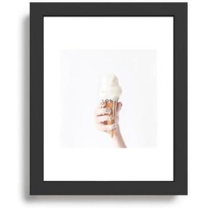 Society6 Melting Ice Cream Framed Art Print – Modern Wall Decor by Jeff Mindell Photography – Framed Canvas, Work of Art with Gallery-Qualtity Ink, 8 X 10, Modern Black(Modern Black)