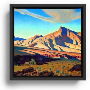 Society6 “home Of The Desert Rat Canvas Print – Modern Wall Art by Maynard Dixon by Fabricci – Framed Canvas, Gallery-Quality Canvas with Fade-Resistant Ink, 10 X 10, Black(Black)